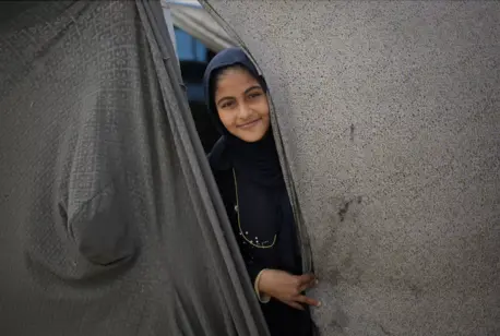 Fourteen-year-old Doha and her family sought refuge in Rafah, southern Gaza Strip.