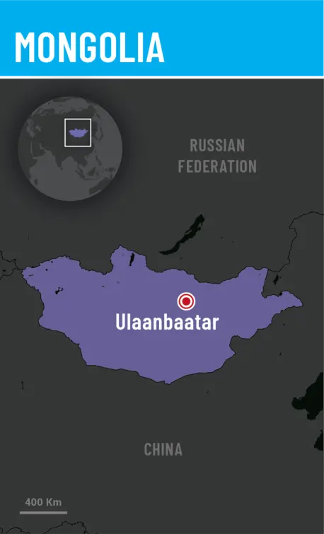 Mongolia country locator map