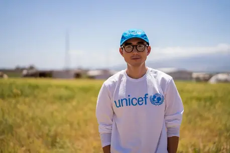Actor Justin H. Min, UNICEF USA Ambassador since 2022.