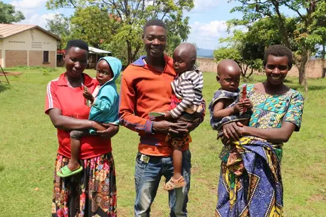 Parents with children receiving treatment for malnutrition from UNICEF.