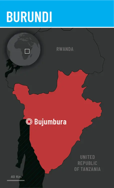 map of Burundi