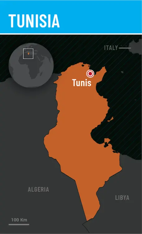 map of Tunisia