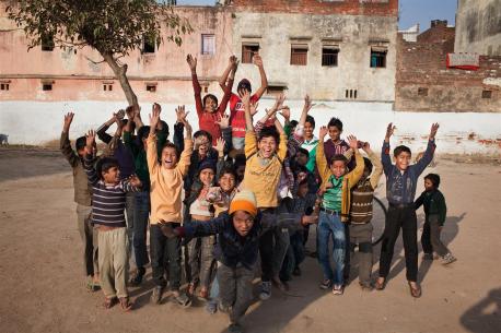 Group Photo of Children Celebrating