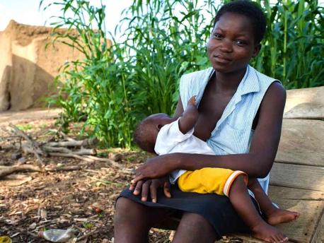 Child brides like Clara from Ghana are often married to relieve the economic burden on their families. A teenage herself, she now has a young son, who will likely keep her out of school, and never make it out of poverty himself.  