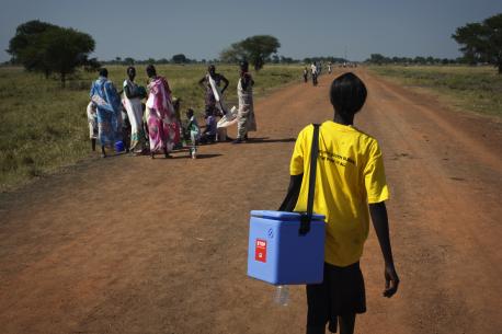 Many vaccinators are veterans of the war against disease. But in South Sudan, where civil war left many scars on the newly independent nation after its independence, young people like 14-year-old vaccinator Nyaluak Tebuom step up to do their part. Nyaluak