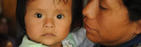 A mother and child in Brazil, a country living in fear of the Zika virus.