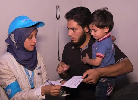 UNICEF Syria's Mirna Yacoub rode with the inter-agency convoy delivering desperately needed humanitarian aid to Madaya, a town that's been under attack since April. UNICEF Syria's Mirna Yacoub rode with the inter-agency convoy delivering desperately needed humanitarian aid to Madaya, a town that's been under attack since April.