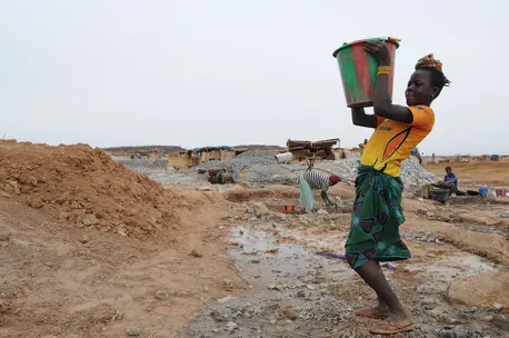 Girl Holding Bucket