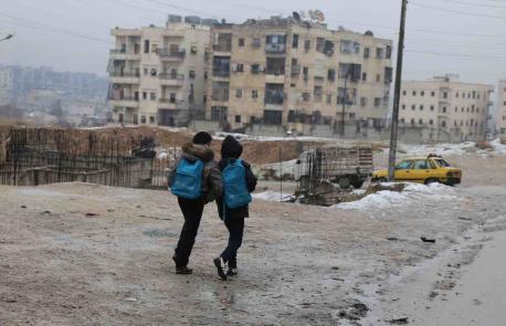Very harsh weather conditions are amongst many difficulties that civilians have to endure to survive in the northern parts of Syria, like here in East Aleppo