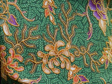 'Princess Art' Batik and Bead Cotton Tote Bag