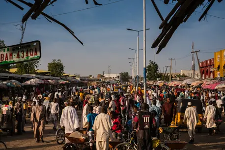 Crowd Walking in the Street