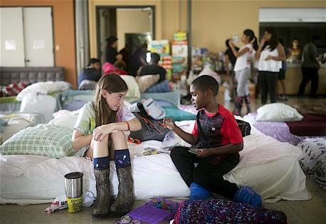 Two Children Affected by Hurricane Harvey