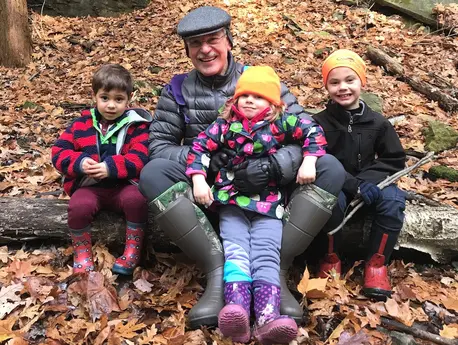 Mahmoud with grandkids today
