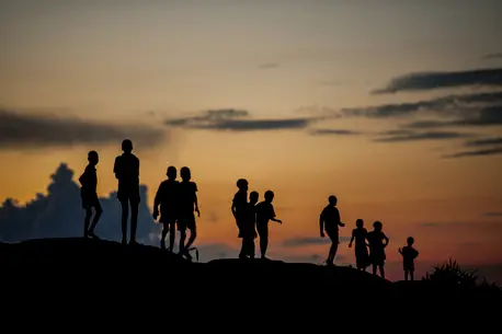 Silhouette of Children