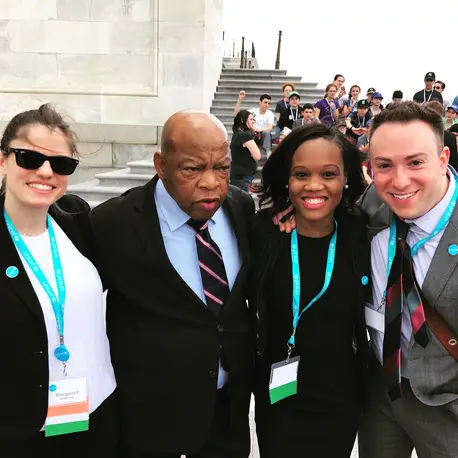 Margaret Griffiths, Fabienne Pierre and Michael Braun meet Rep. John Lewis (D-GA). Margaret Griffiths, Fabienne Pierre and Michael Braun meet Rep. John Lewis (D-GA).