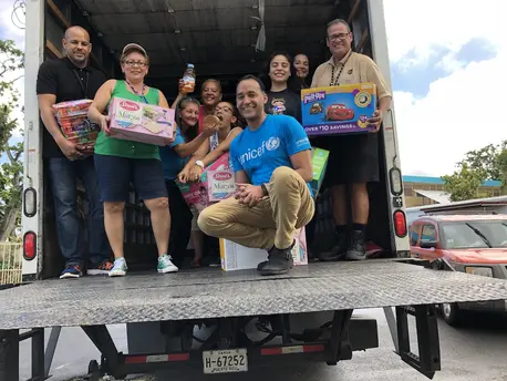 UNICEF USA and UPS teamed up to deliver much needed supplies to the people of Puerto Rico in the weeks and months after Hurricane Maria hit in 2017. UNICEF USA and UPS teamed up to deliver much needed supplies to the people of Puerto Rico in the weeks and months after Hurricane Maria hit in 2017.