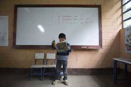 Child at a Whiteboard