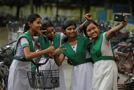 Girls Taking a Selfie
