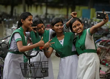 Girls Taking a Selfie
