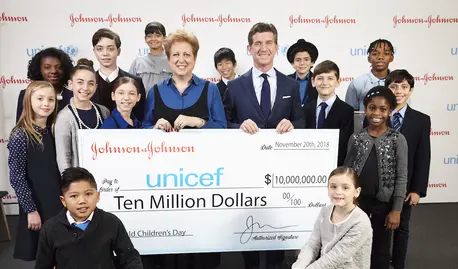 Johnson Johnson Check Donation