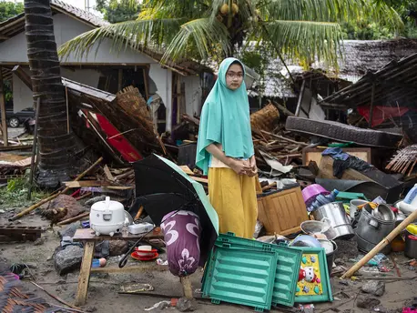 Indonesia's December 22, 2018 tsunami left a trail of destruction in its wake. UNICEF, Indonesia, tsunami