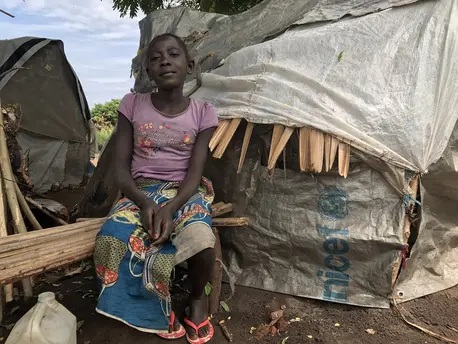 At least 1.3 million people have been displaced by violence in the provinces of Tanganyika and South Kivo in the eastern Democratic Republic of the Congo. Ngoy saw her mother killed in front of her. At least 1.3 million people have been displaced by violence in the provinces of Tanganyika and South Kivo in the eastern Democratic Republic of the Congo. Ngoy saw her mother killed in front of her.