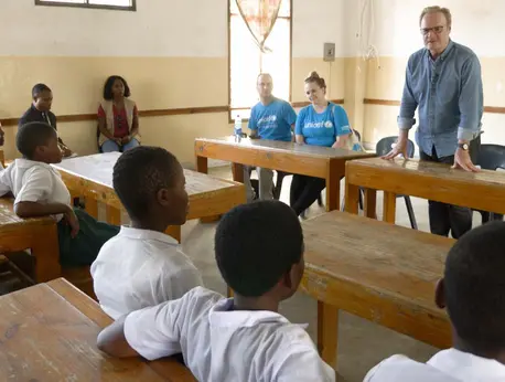 UNICEF and Lawrence O'Donnell's K.I.N.D. Fund provides children with desks and scholarships for girls in Malawi UNICEF and Lawrence O'Donnell's K.I.N.D. Fund provides children with desks and scholarships for girls in Malawi