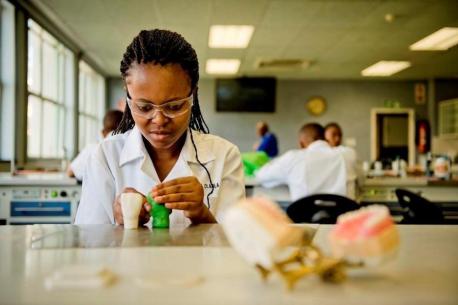 South African Nokulunga Dladla decided to become a dentist after joining the UNICEF-supported Techno Girls program, which that encourages girls to pursue careers in STEM fields. 