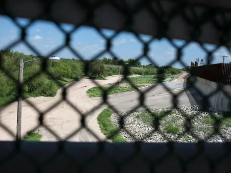 On 27 June 2018 in the United States of America, a view from the McAllen-Hidalgo-Reynosa International Bridge in McAllen, Texas. unicef, central american migrants, family detention, family separation, flores settlement