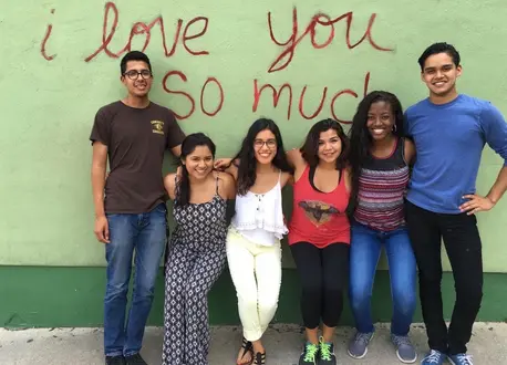 DACA recipient and high school valedictorian Mayte Lara Ibarra (in white) grew up in Texas. She left Mexico for the U.S. when she was 3. DACA recipient and high school valedictorian Mayte Lara Ibarra (in white) grew up in Texas. She left Mexico for the U.S. when she was 3.