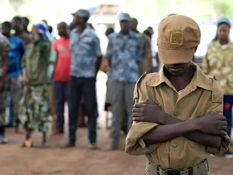 With UNICEF's support, more than 200 children were released from the ranks of armed groups at a ceremony in Yambio, South Sudan in April 2018. With UNICEF's support, more than 200 children were released from the ranks of armed groups at a ceremony in Yambio, South Sudan in April 2018.