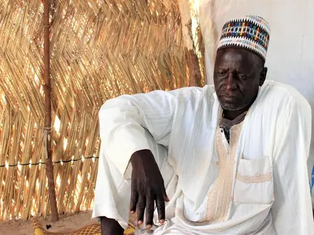 Three of Ali Mustafa's daughters were abducted when an armed group attacked his village in Mafa, Nigeria in 2015. Three of Ali Mustafa's daughters were abducted when an armed group attacked his village in Mafa, Nigeria in 2015.