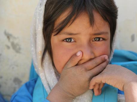 After 40 years of conflict, generations of children in Afghanistan — like this girl photographed in Daykundi Province in October 2019 — have no memory of peace. 