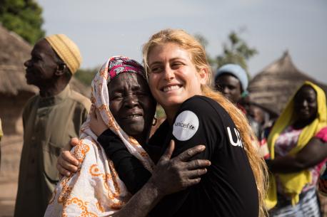Two People Hugging in Senegal