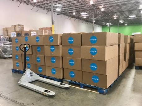 UNICEF Boxes in Warehouse