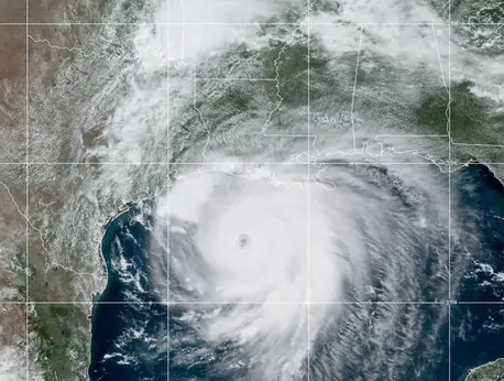 An image from the National Hurricane Center at NOAA showed Hurricane Laura approaching the Gulf Coast on Wednesday, August 26, 2020. An image from the National Hurricane Center at NOAA showed Hurricane Laura approaching the Gulf Coast on Wednesday, August 26, 2020.