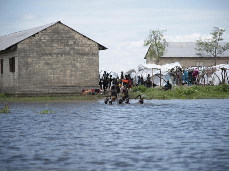 Early and heavy seasonal rains have caused severe flooding in several parts of South Sudan. In Pibor, many people have taken shelter in and outside the school. 