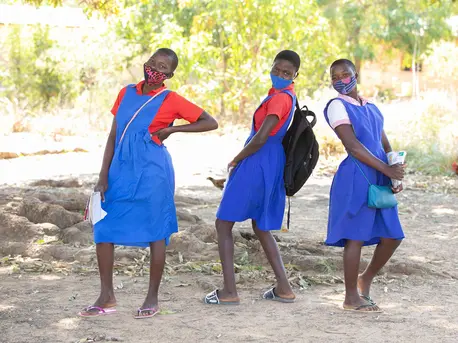 Students take a break outside the UNICEF-supported Luwambaza primary school in Nkhatabay district, northern Malawi in 2020. Students take a break outside the UNICEF-supported Luwambaza primary school in Nkhatabay district, northern Malawi in 2020.