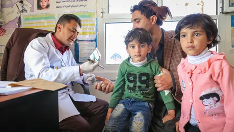 UNICEF is responding to the crisis in Yemen in part by delivering urgently needed health care to children. UNICEF is responding to the crisis in Yemen in part by delivering urgently needed health care to children.