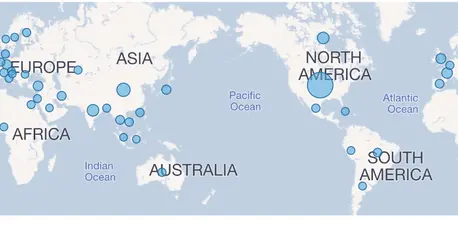 Screen shot from the UNICEF COVID-19 Vaccine Market Dashboard: number of vaccine developers by country. Screen shot from the UNICEF COVID-19 Vaccine Market Dashboard: number of vaccine developers by country.