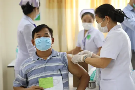 Man Getting Vaccination