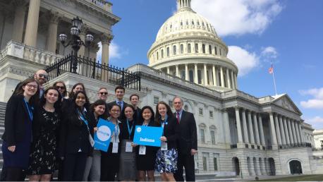 UNICEF USA advocates from Indiana meet with former Congressman Pete Visclosky (D-IN).
