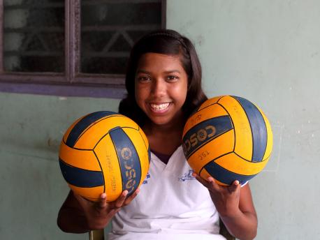 15-year old Roshni Parvin loves to play basketball and swim. She is a water polo player from her district and has represented the team at several district, state and national level competitions, Canning, 24 Parganas, West Bengal, India.