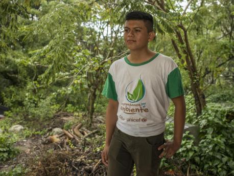 In Ipala, Guatemala, 17-year-old Guillermo used recyclable materials to build gray water filters to protect the health of his community. 