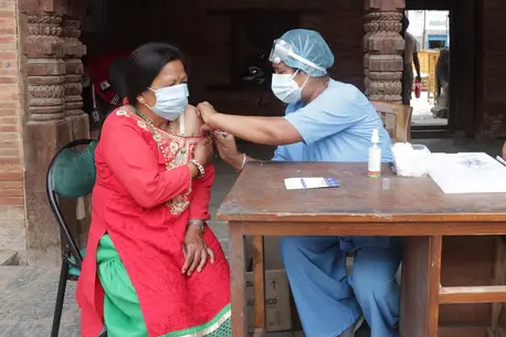 Woman Getting Vaccine