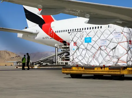 Nearly 1.5 million doses of COVID-19 vaccines donated by the U.S. government to the people of Afghanistan through the COVAX Facility arrived in Kabul on July 9, 2021. 