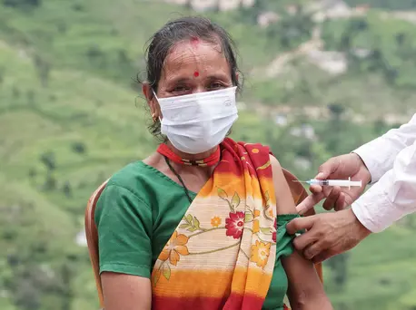 Woman Getting Vaccine
