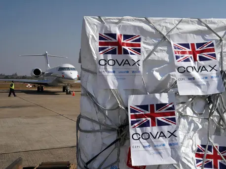 On August 13, 2021, 119,360 Astra-Zeneca COVID-19 vaccine doses donated by the UK government through the COVAX Facility arrived in Kenneth Kaunda International Airport in Lusaka, Zambia. On August 13, 2021, 119,360 Astra-Zeneca COVID-19 vaccine doses donated by the UK government through the COVAX Facility arrived in Kenneth Kaunda International Airport in Lusaka, Zambia.