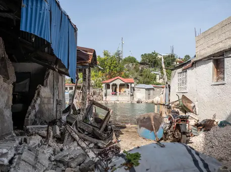 Debris from a Building