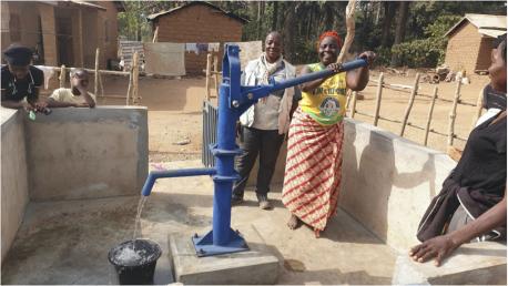 Another new safe water access point opens in a village in Guinea.